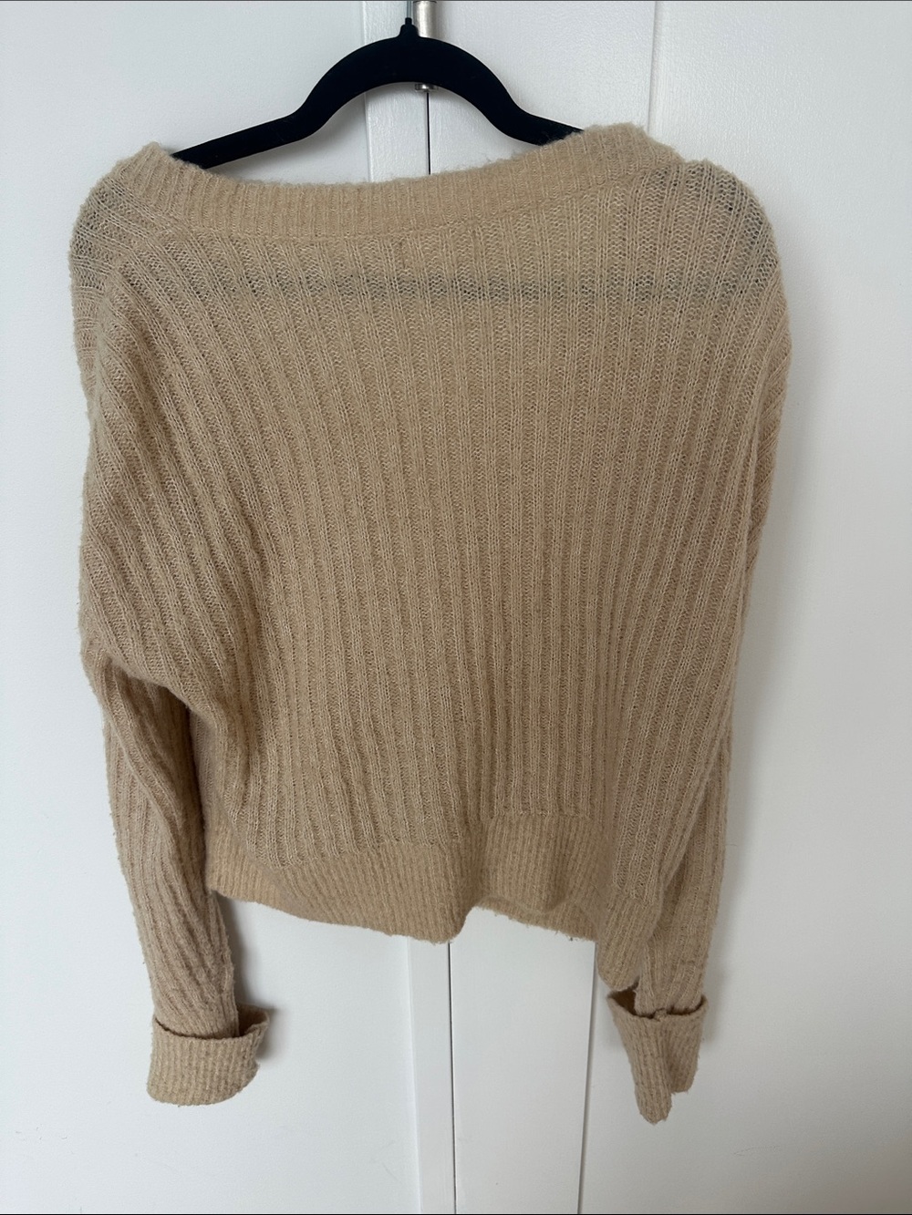 Lovers + Friends Tan Ribbed Button-Front Cardigan - Picture 3 of 4